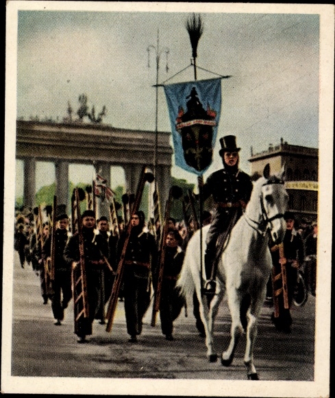 Sammelbild Die Nachkriegszeit Nr. 248 Okt. 1934 Ehrung des Handwerkes, Schornsteinfeger, Festzug