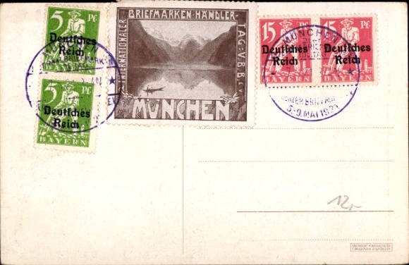 Herb znaczka artysty KP Bungerza, Monachium, Dzień znaczkodawców i kolekcjonerów 1921