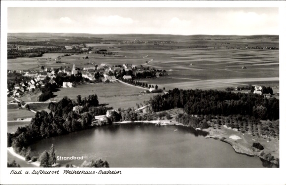 Ak Buxheim in Schwaben, Weiherhaus, Fliegeraufnahme