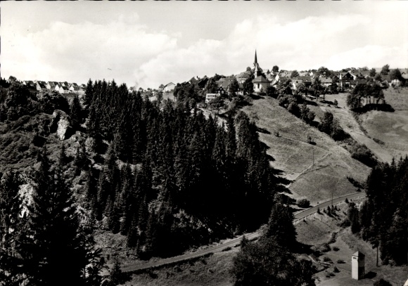 Postcard Nordhalben in Upper Franconia, Franconian Forest, general view