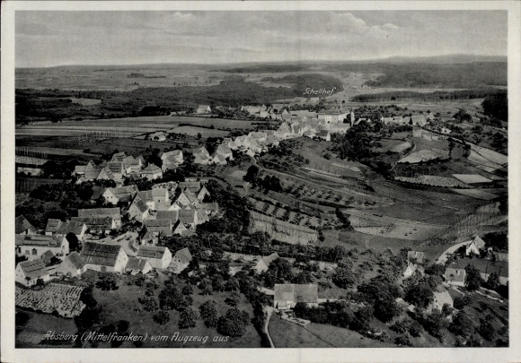 Ak Absberg in Mittelfranken, Fliegeraufnahme