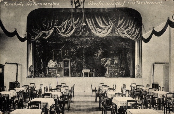 Ak Oberfriedersdorf Friedersdorf Neusalza Spremberg in Sachsen, Turnhalle des Turnervereins, I...