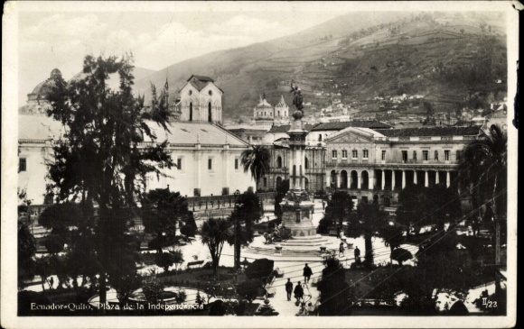 Postcard Quito Ecuador, Independence Square