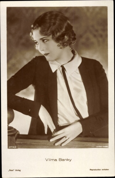 Ak Schauspielerin Vilma Banky, Portrait, Ross Verlag 4776 2