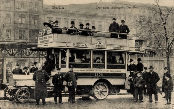 Ak Berlin, Neuer Automobil-Omnibus