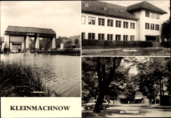 Postcard Kleinmachnow in Brandenburg, lock, high school I, at Uhlenhorst