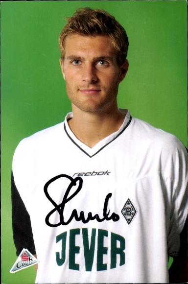 Autogrammkarte Fußballer Morten Skoubo, Borussia Mönchengladbach, Autogramm