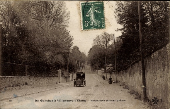 Postcard Garches Hauts de Seine, Villeneuve-l'Étang, Boulevard Michel Brezin