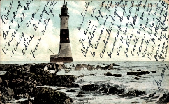 Postcard Eastbourne East Sussex England, Beachy Head Lighthouse