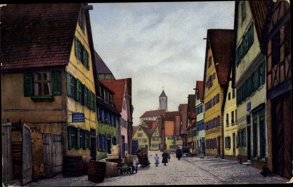 PC Nenke &amp; Ostermaier series 149 no. 2764, Dinkelsbühl, lower Schmiedegasse
