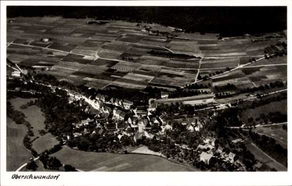 Ak Oberschwandorf Haiterbach im Schwarzwald, Fliegeraufnahme
