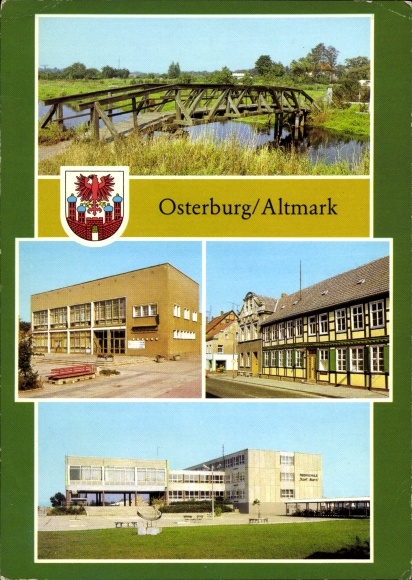 PC Osterburg in the Altmark, local history museum, Karl Marx high school, mother-in-law bridge