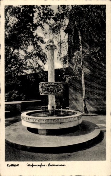 Postcard Cottbus Brandenburg, Scene at the Tuchmacherbrunnen, Richard Kuöhl