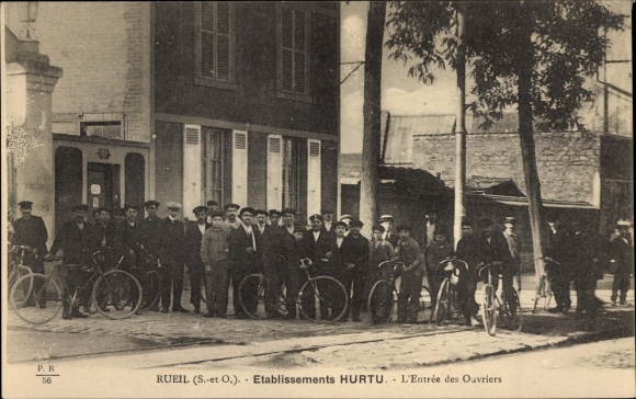 Postcard Rueil Hauts-de-Seine, Hurtu Establishments, Entry of Workers