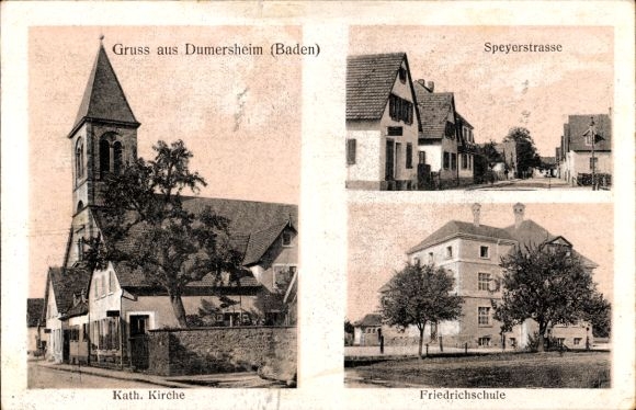 KP Durmersheim w Baden, Kościół katolicki, Speyerstrasse, Friedrichschule