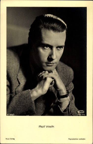 Postcard Actor Rolf Weih, portrait