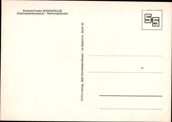 Postcard Bodenfelde on the Weser, Reiherbachplatz, fountain