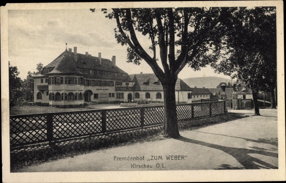 Ansichtkaart Kirschau Schirgiswalde Saksen, Fremdenhof Zum Weber