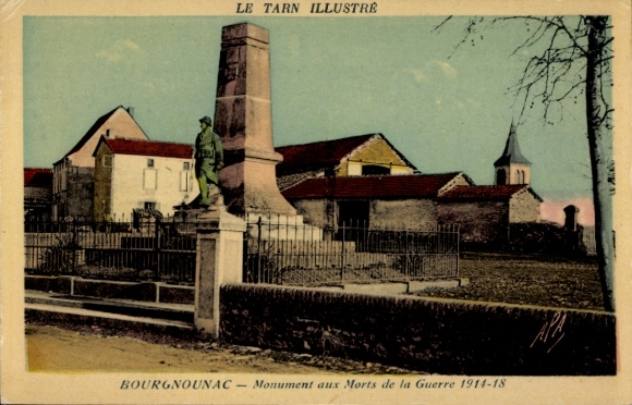 PC Bourgnounac Tarn, Monument aux Morts de la Guerre 1914-1918