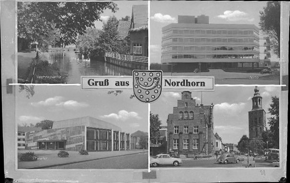 9 Negative von Nordhorn, Ehrenmal, Kirche, Gildehauserweg, Vechtepartie