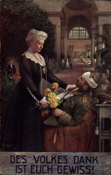 Artist PC Fischer, The people are sure to thank you, Empress Auguste Viktoria visits the hospital
