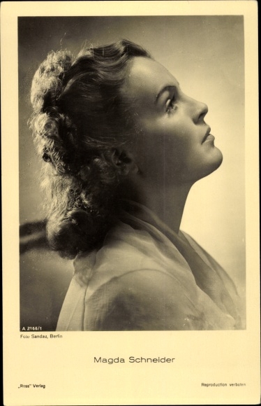 Actrice Magda Schneider, profielportret, Ross Verlag A 2166 1