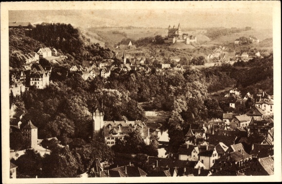 Postcard Schwäbisch Hall in Baden Württemberg, Panorama from the place, WHW Das Schöne Germany 51