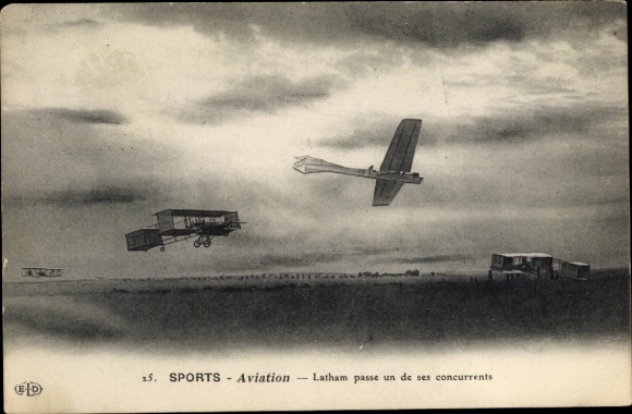 Postcard Sports Aviation, Latham overtakes one of his competitors