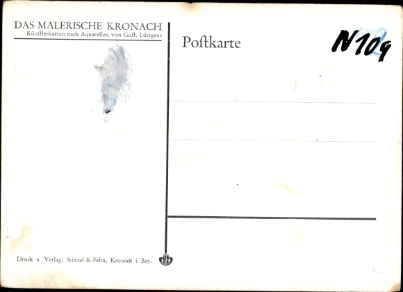 Artist PC Lüttgens, Gustav, Kronach, Stadtgraben