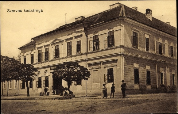 Postcard Szarvas Ungarn, Kaserne