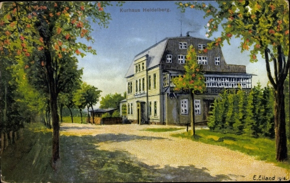 Künstler Ak Eiland, E., Heidelberg Seiffen im Erzgebirge, Blick auf das Kurhaus