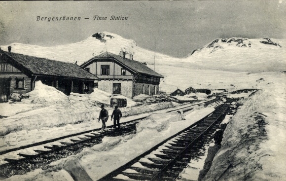 Postcard Norway, Bergensbanen, Finse Station