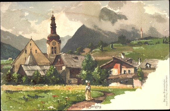 Artist Chromo-Litho Schmohl, P., Sterzing Vipiteno South Tyrol, parish church