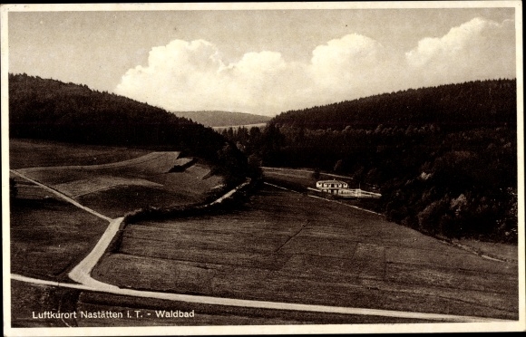 Postcard Nastätten im Taunus, view of the forest pool