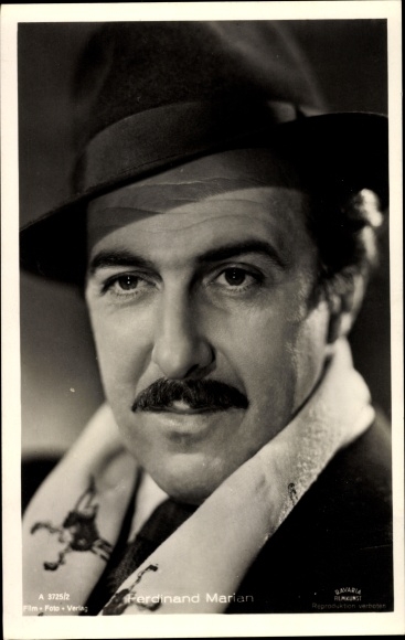 Postcard Actor Ferdinand Marian, Portrait, Mustache