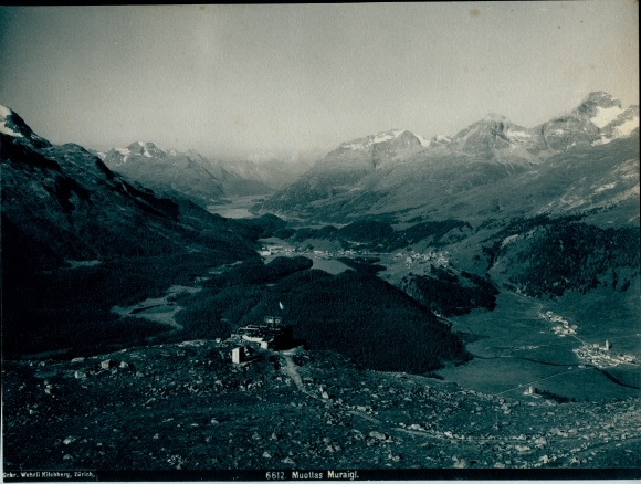 Photo Muottas Muragl Graubünden canton, general view of the valley