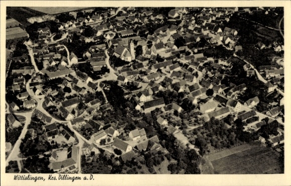 Ak Wittislingen in Schwaben, Fliegeraufnahme