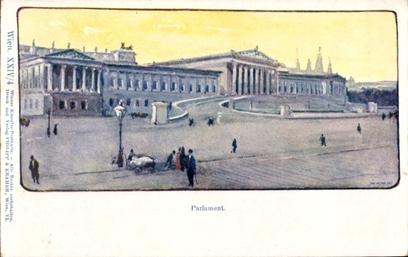 Artists Postcard Vienna 4 Wieden, Parliament