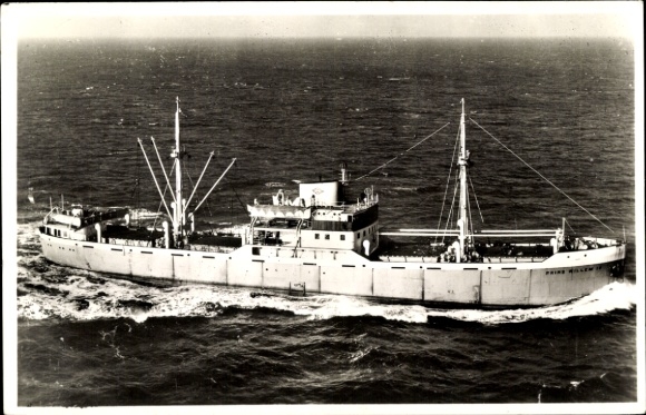 Ak MS Prins Willem IV, Oranje Lijn, stoomschip, vrachtschip