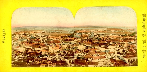Stereo photo Seville Andalusia Spain, Sierra Nevada, city view