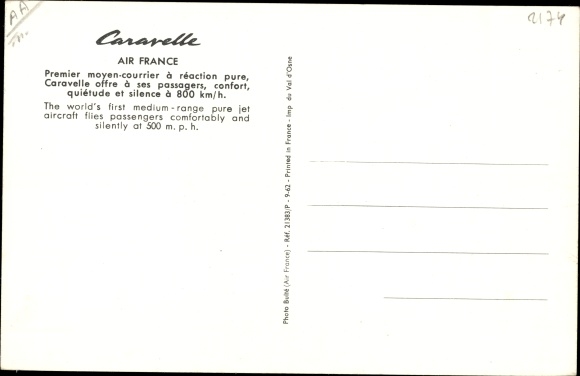 PC French passenger plane, Air France, Caravelle