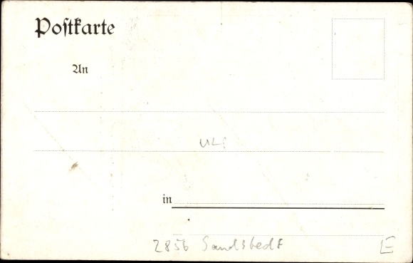 Postcard Rechtenfleth on the Weser Hagen in Bremen, home of the march poet Allmers