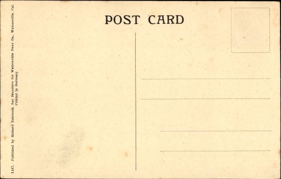 Postcard Watsonville Kalifornien USA, Public Library