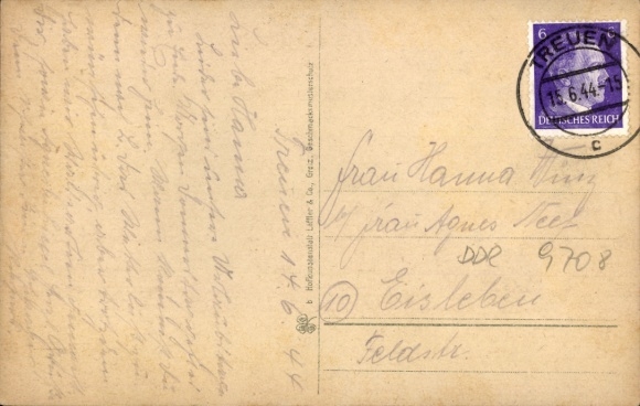 Postcard Treuen in Vogtland, Altmannsgrüner Straße, children