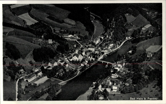 Ak Hals Passau in Niederbayern, Fliegeraufnahme