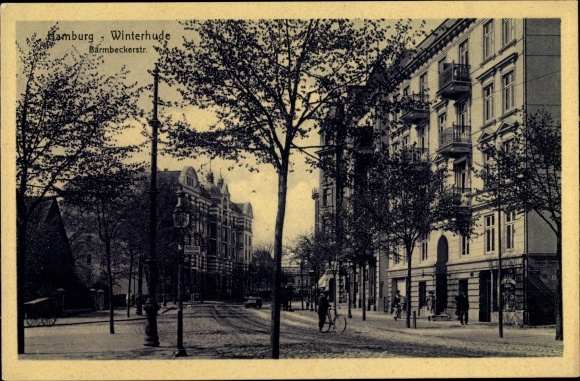 Ak Hamburg Nord Winterhude, Barmbeker Straße