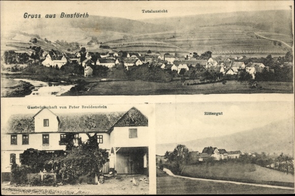 PC Binsförth Morschen in Hessen, inn, manor, total view