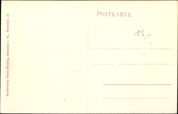 Postcard Glauchau in Saxony, Lichtensteinerstrasse seen from Chemnitzerplatz