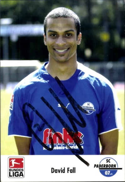 Autograph card footballer David Fall, SC Paderborn 07, autograph
