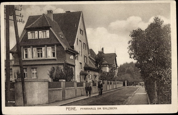 Postcard Peine in Lower Saxony, parsonage at the rolling mill